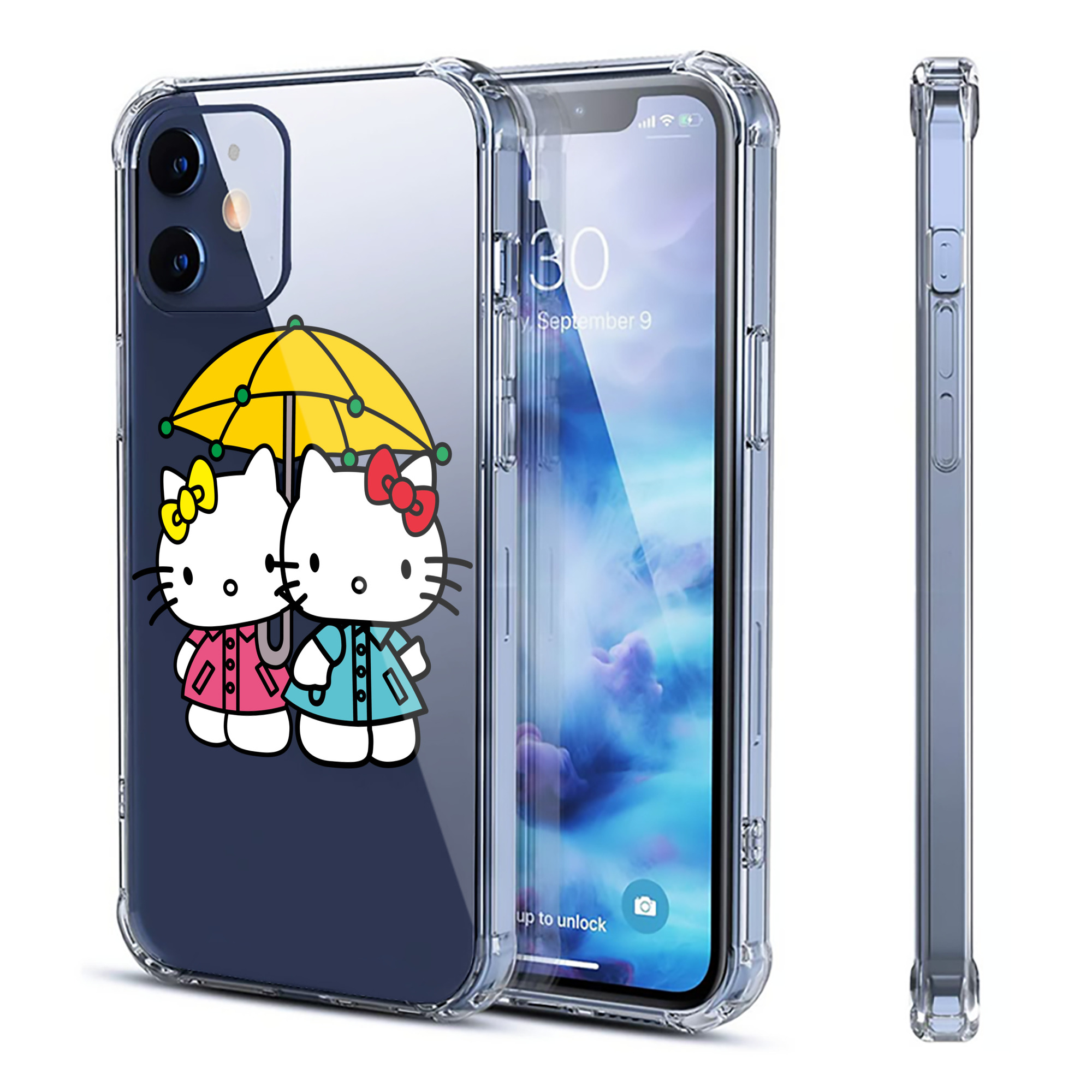 （画像用） Hello Kitty ハローキティ 【iPhone 12シリーズ対応】透明スマホケース（クリアソフトケース）